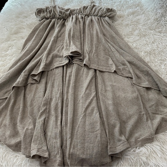 Free People Lacey Tunic Asymmetrical Babydoll Tank Tunic Beige Gray Size S - Picture 7 of 16